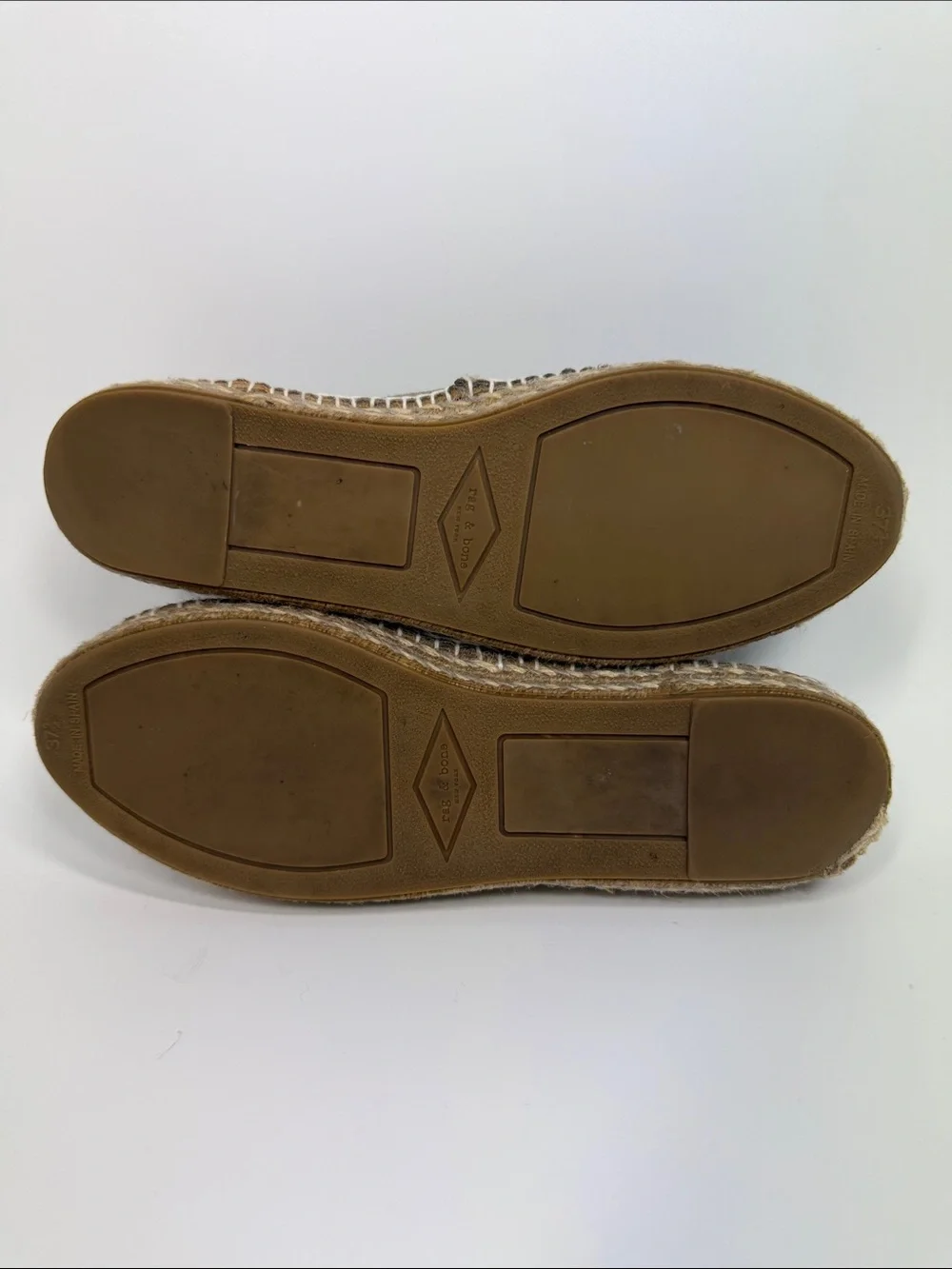 RAG & BONE Suede Noa Espadrille Warm Gray Taupe Suede Size 37 1/2